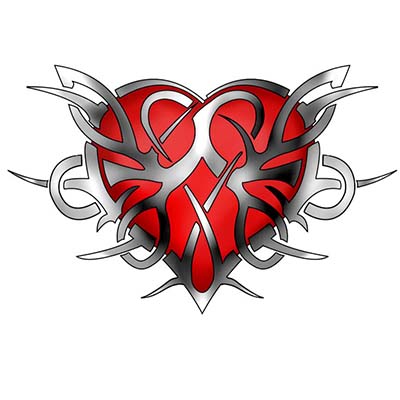 Celtic heart Design Water Transfer Temporary Tattoo(fake Tattoo) Stickers NO.11277